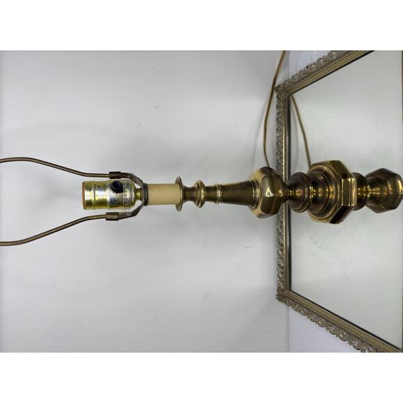 Vintage Berman Solid Brass Footed Table Lamp 19" - Picture 7 of 7